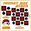 100Pcs Casino Napkins Poker Napkin Casino Party Supplie Disposable Casino Party Cocktail Napkins Las Vegas Napkin for Casino Night Poker Game Themed Card Playing Club Heart Casino Birthday Party Decor view 3