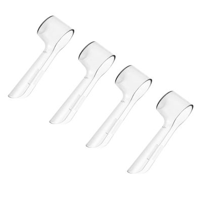 4 Pack Toothbrush Head Covers, Toothbrush Cover Caps Compatible with Oral B Electric Toothbrush Round Heads (White)