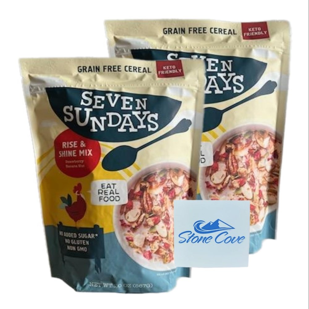 Seven Sundays Rise & Shine Mix Grain Free Keto Nut Granola Cereal 40 oz Total Bundlecat stick,pet
