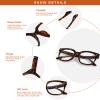 Avaeye Oversized Reading Glasses for Women Men Large Square Frame Readers Trendy Eyeglasses with Spring Hinges (Tortoise, 1.5) view 3