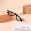 FEISEDY Reading Glasses for Women Fashion Half Frame Cat Eye Glasses Anti Glare Eyeglasses B0067 Black 2.0x view 4