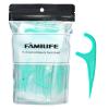 FAMILIFE Individually Wrapped Floss Picks, 100PCS Mint Dental Floss Cleaner, Tooth Picks Flossers with Portable Individual Packaging, Toothpicks Helps to Fight Tooth Decay and Keep Your Teeth Clean view 1
