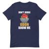 Humorous Don't Judge Udon Know Noodles Japan Foods Lover Novelty Ramen Soups Navy view 1