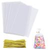 OYAVISR Clear Candy Bags 200pcs 3X5 Cellophane Treat Bags Party Favor Bag Goodie Cake Pop Gift Apple Cello for Gift Baskets Bakery Cookie with Ties view 1