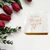 50 Pack "He AskedShe Said Yes" Paper Cocktail Napkins for Engagement Bridal Shower Bachelorette Party Wedding Disposable Party Napkins Rose Gold Foil and White Beverage Napkins 3 Ply view 3