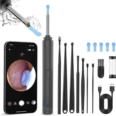 Baddie NE3 Ear Cleaner Otoscope Ear Wax Removal Tool with Camera and LED Light Wireless Ear Endoscope Ear Cleaning Kit (Black)