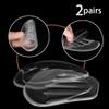 XYWHPGV Gel Metatarsal Pad for Women and Men, Silicone Pads for Foot Balls, High Heel Inserts, Sticky Insoles, Fan Shape, 2 Pairs Clear(042 view 2