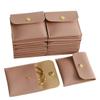 40pcs PU Leather Small Bags for Jewelry 8 x 8cm Snap Button Jewelry Packaging Bag Dark Pink Luxury Small Favor Bags Jewelry Gift Bags for Earrings Necklaces Bracelet Ring view 1