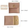 40pcs PU Leather Small Bags for Jewelry 8 x 8cm Snap Button Jewelry Packaging Bag Dark Pink Luxury Small Favor Bags Jewelry Gift Bags for Earrings Necklaces Bracelet Ring view 2