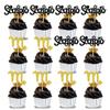 12Pcs Scorpio cake topper, Big Scorpio Energy/Scorpio Season Cake Decor, 12 constellation October December Birthday Cupcake Decoration, Horoscope Astrology Birthday Party Supplies, Black Glitter
