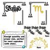 12Pcs Scorpio cake topper, Big Scorpio Energy/Scorpio Season Cake Decor, 12 constellation October December Birthday Cupcake Decoration, Horoscope Astrology Birthday Party Supplies, Black Glitter view 2