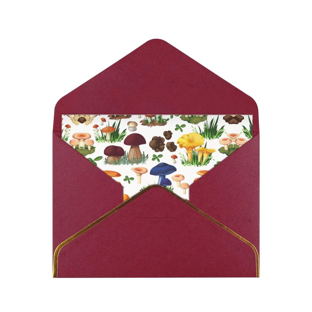 ZISHAK Japanese Painting Mushroom Radiant Gratitude Cards-Wedding,Friendship,Anniversary Greeting Cards For Moments That Matter