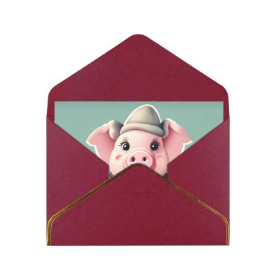 ZISHAK Cute Pig Radiant Gratitude Cards-Wedding,Friendship,Anniversary Greeting Cards For Moments That Matter