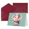 ZISHAK Cute Pig Radiant Gratitude Cards-Wedding,Friendship,Anniversary Greeting Cards For Moments That Matter view 2