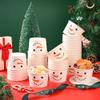 AimFun 50Pcs Christmas Snowman Treat Snack Cups 9 Oz.Disposable Dessert Bowls Smiling Snowman Face Paper Ice Cream Cups for Treats Cupcakes Winter Holiday Festive Party Favor Supplies Decor view 3