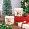 AimFun 50Pcs Christmas Snowman Treat Snack Cups 9 Oz.Disposable Dessert Bowls Smiling Snowman Face Paper Ice Cream Cups for Treats Cupcakes Winter Holiday Festive Party Favor Supplies Decor view 4