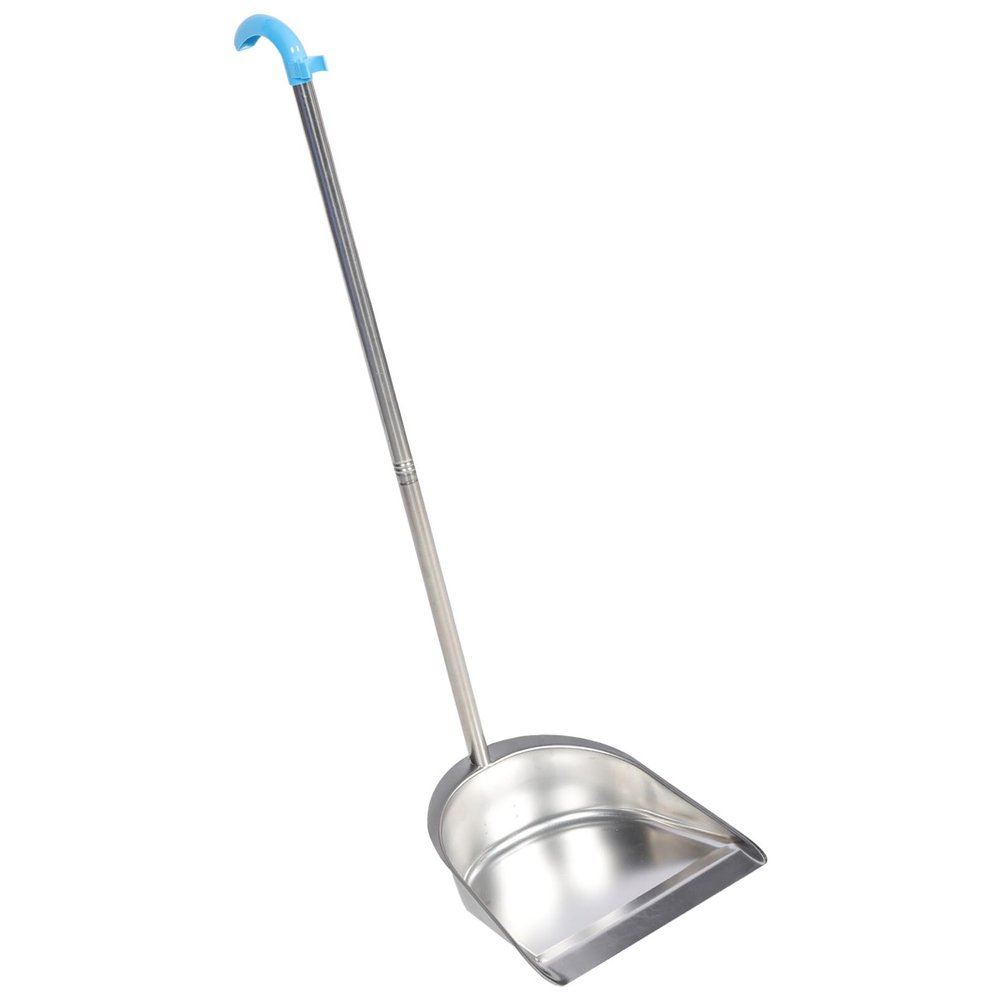 Stainless Steel Trash Shovel Dust Pan Dustpan with Long Handle Cleaning Supplies Home Dustpans Stainless Steel Sweeper