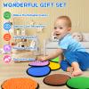 Bouiexye 10 Sets Sensory Mats for Autistic Children Textured Sensory Tiles Sensory Toys Babies and Toddlers with Sensory Issues Tactile Sensory Walls Fidgeting Educational Activity (Round) view 2