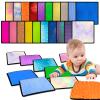 Bouiexye 20 Sets Square Sensory Mats for Autistic Children Textured Sensory Tiles Sensory Toys Babies and Toddlers with Sensory Issues Tactile Sensory Walls Fidgeting Educational Activity view 1