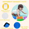 Bouiexye 20 Sets Square Sensory Mats for Autistic Children Textured Sensory Tiles Sensory Toys Babies and Toddlers with Sensory Issues Tactile Sensory Walls Fidgeting Educational Activity view 4