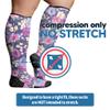 Viasox Compression Socks for Women and Men, Knee High Socks 12-15 mmhg Circulation Support for Flight, Travel, Daily (US, Alpha, Medium, Regular, Regular, Floral) view 2