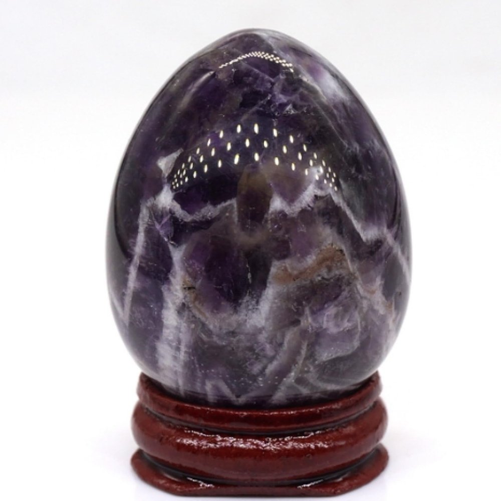 1pc 35x50mm Yoni Egg Shaped Stone Natural Healing Crystal Kegel Massage Accessory Minerale Home Decoration Wholesale,Amethyst