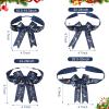 12 pieces Christmas Stretch Loops with Bows Adjustable Elastic Gift Bows Xmas Red Grosgrain Ribbon bows for Christmas Gift Boxes Wrapping Party Favors Valentine's Day Wedding Supplies (22-26inch, view 2