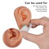 Pair Reusable 3D Realistic Silicone Ear Piercing Practice for Beginners Acupuncture Training Kit Earring Display Human Ear Size view 2