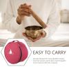 FAVOMOTO Crystal Singing Bowl Carrying Case Storage Bag for Tibetan Singing Bowls Compact Lightweight Design Zipper Closure for Meditation Mindfulness Practices Protects from Scratches view 3