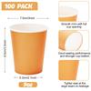 100Pcs Orange Paper Cups 9oz Gradient Fall Color Disposable Coffee Cups Beverage Drinking Cup Autumn Party Cup for Cold Hot Drinks Fall Thanksgiving Party Supplies view 2