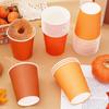 100Pcs Orange Paper Cups 9oz Gradient Fall Color Disposable Coffee Cups Beverage Drinking Cup Autumn Party Cup for Cold Hot Drinks Fall Thanksgiving Party Supplies view 4