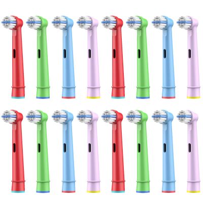 16pcs Kids Replacement Heads Compatible with Braun Oral B Kids Electric Toothbrush, Ultra Soft Bristles