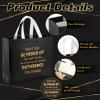 Abbylike 24 Pcs Employee Appreciation Gift Bag Bulk Black Glossy Non Woven Reusable Employee Appreciation Gifts Bags for Coworker Staff Team Boss Teacher Member Group view 4