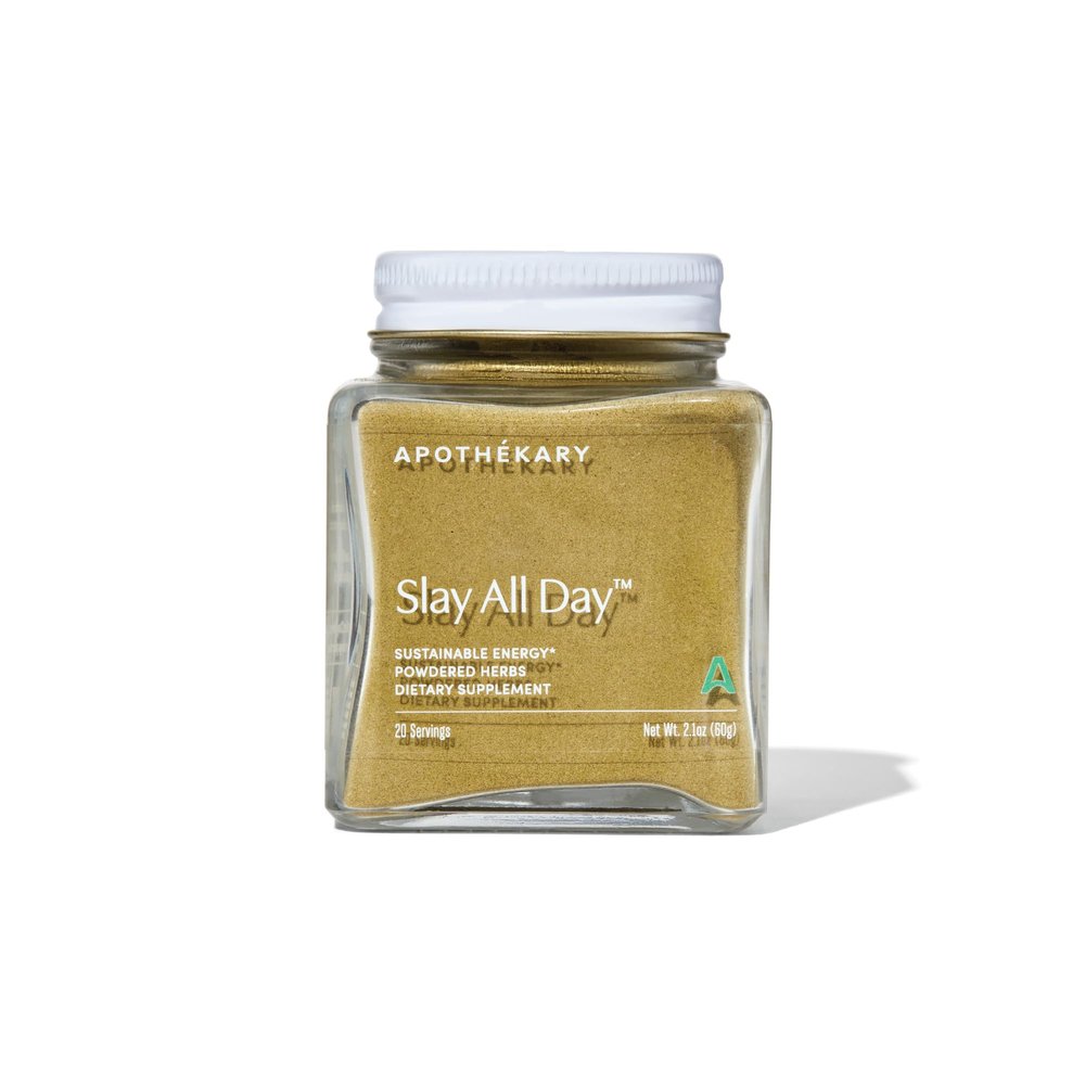 Apothkary Slay All Day Japanese Matcha Powder, Supports Energy, Focus, & Stress Relief, Herbal Supplement, Sugar Free, Gluten Free, Vegan, Plant Based