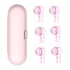 HORNORM Electric Toothbrush Travel Case for Oral-B Toothbrushes & 6Pcs Reusable Toothbrush Head Covers Compatible with Oral B Electric Toothbrush Heads (Pink) view 1