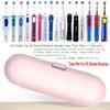 HORNORM Electric Toothbrush Travel Case for Oral-B Toothbrushes & 6Pcs Reusable Toothbrush Head Covers Compatible with Oral B Electric Toothbrush Heads (Pink) view 3