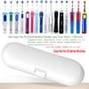 HORNORM Electric Toothbrush Travel Case for Oral-B Toothbrushes & 6Pcs Reusable Toothbrush Head Covers Compatible with Oral B Electric Toothbrush Heads (White) view 3
