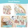 Amabro Sanitary Napkin Storage Bag, 2PCS Period Bags Cute Sanitary Pad Storage Pouch Tampon Pantyliners Menstrual Purse Daisy Zipper for Women Teen Girls School Travel Feminine Product(Tower) view 4