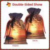 SHIRMDIY Sunset Coconut Palm Tree Pattern Drawstring Gift Bags Wrapping Bags, Beach Ocean Burlap Present Bags For Holiday Party Birthday Medium 8.3"x11.8" view 2