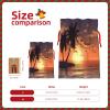 SHIRMDIY Sunset Coconut Palm Tree Pattern Drawstring Gift Bags Wrapping Bags, Beach Ocean Burlap Present Bags For Holiday Party Birthday Medium 8.3"x11.8" view 4
