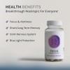 InfiniWell Focus Supplement - Breakthrough Nootropic - Aid Brain Health & Working Memory Support - Optimize Daily Neurological Processing, Mental Acuity, Energy & Cognitive Function (30 Capsules) view 2