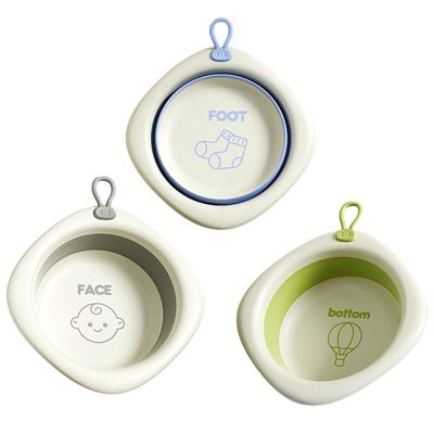 Bellglee 3-Pack Collapsible Wash Basin Set, Baby Kids Foldable Small Wash Basin, Portable Plastic Basins for Bottles, Travel, Camping, Laundry