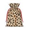 MyPiky Animal Leopard Print Christmas Gift Bags,Gift Wrap Bags 8.3x11.8 Inch Storage Bag For Thanksgiving Party view 2