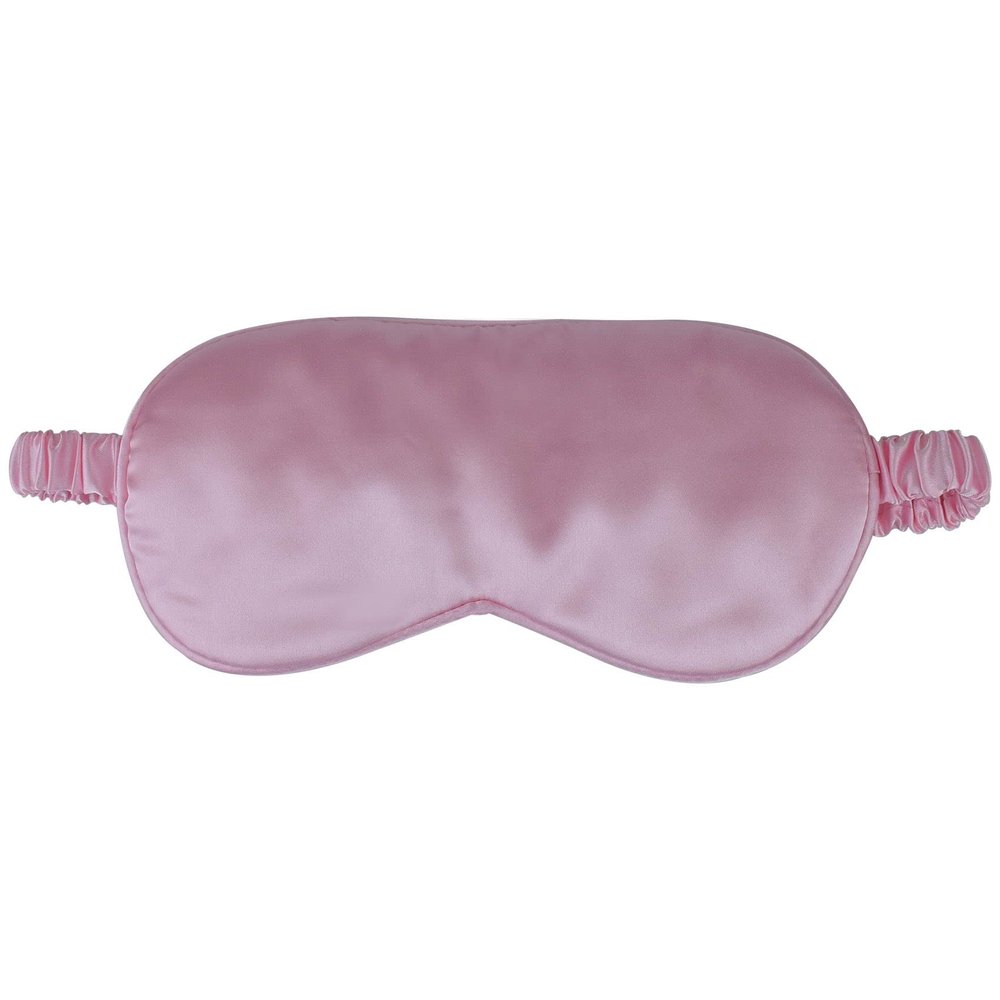 1 Pack Sleep Mask, Silk Eye Mask with Elastic Strap, Blindfold, Soft Silk Sleeping Mask for Girls, Women, Men (Pink)