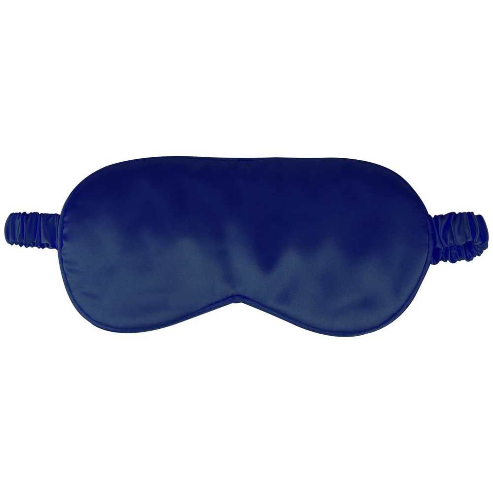 1 Pack Sleep Mask, Silk Eye Mask with Elastic Strap, Blindfold, Soft Silk Sleeping Mask for Girls, Women, Men (DarkBlue)