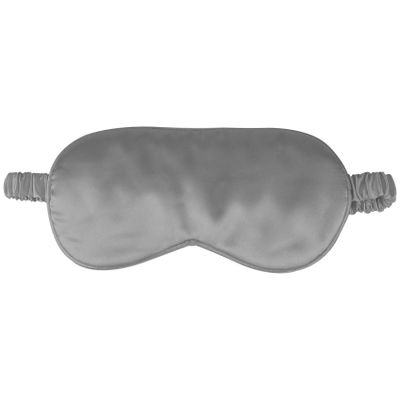 1 Pack Sleep Mask, Silk Eye Mask with Elastic Strap, Blindfold, Soft Silk Sleeping Mask for Girls, Women, Men (Grey)