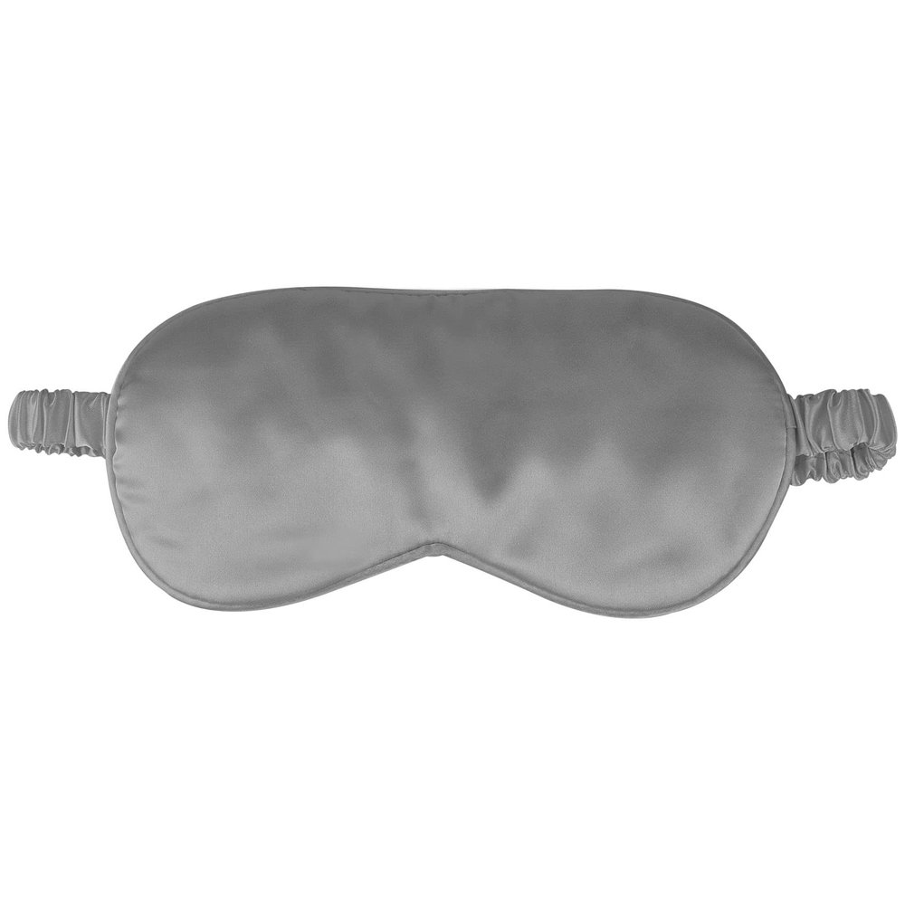 1 Pack Sleep Mask, Silk Eye Mask with Elastic Strap, Blindfold, Soft Silk Sleeping Mask for Girls, Women, Men (Grey)
