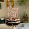 Rose Gold Glitter Young & Sweet Only 17 Cake Topper, Dancing Queen 17/Happy 17th Birthday/Holy Shit You're 17, Funny 17th Birthday Party Decorations view 3