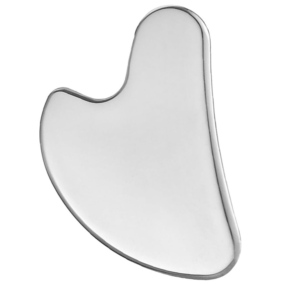 Beaupretty Facial Guasha Board Heart Shaped Massager Stainless Steel Tool Facial Massage Tools