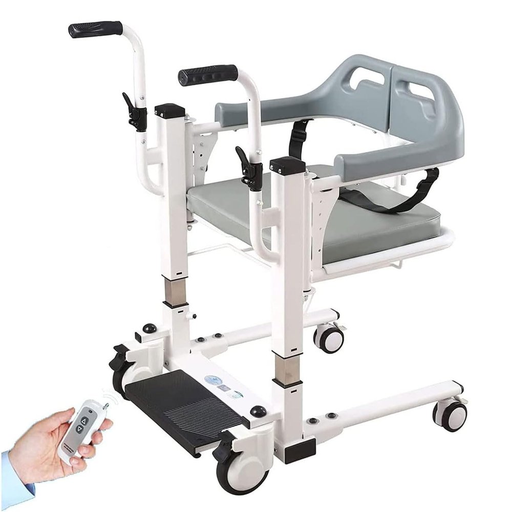 Transfer Wheelchair Electric Waterproof Lift Wheelchair, Lift Transfer Machine with 180 Split Seat and Bedpan, for Elderly and Disabled Lift Transfer Chair for Home
